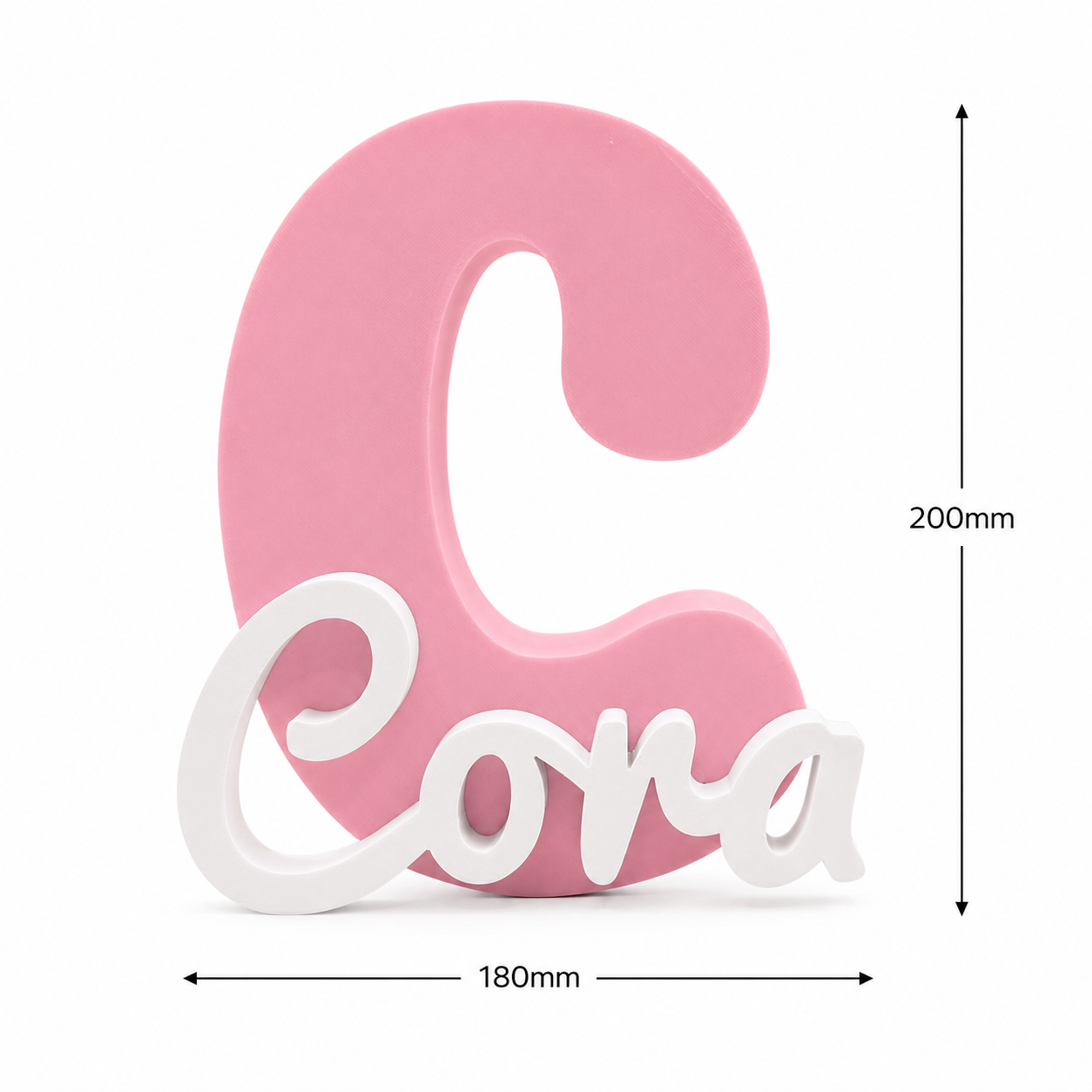 Personalised Initial & Name Sign – Custom Nursery Wall Decor