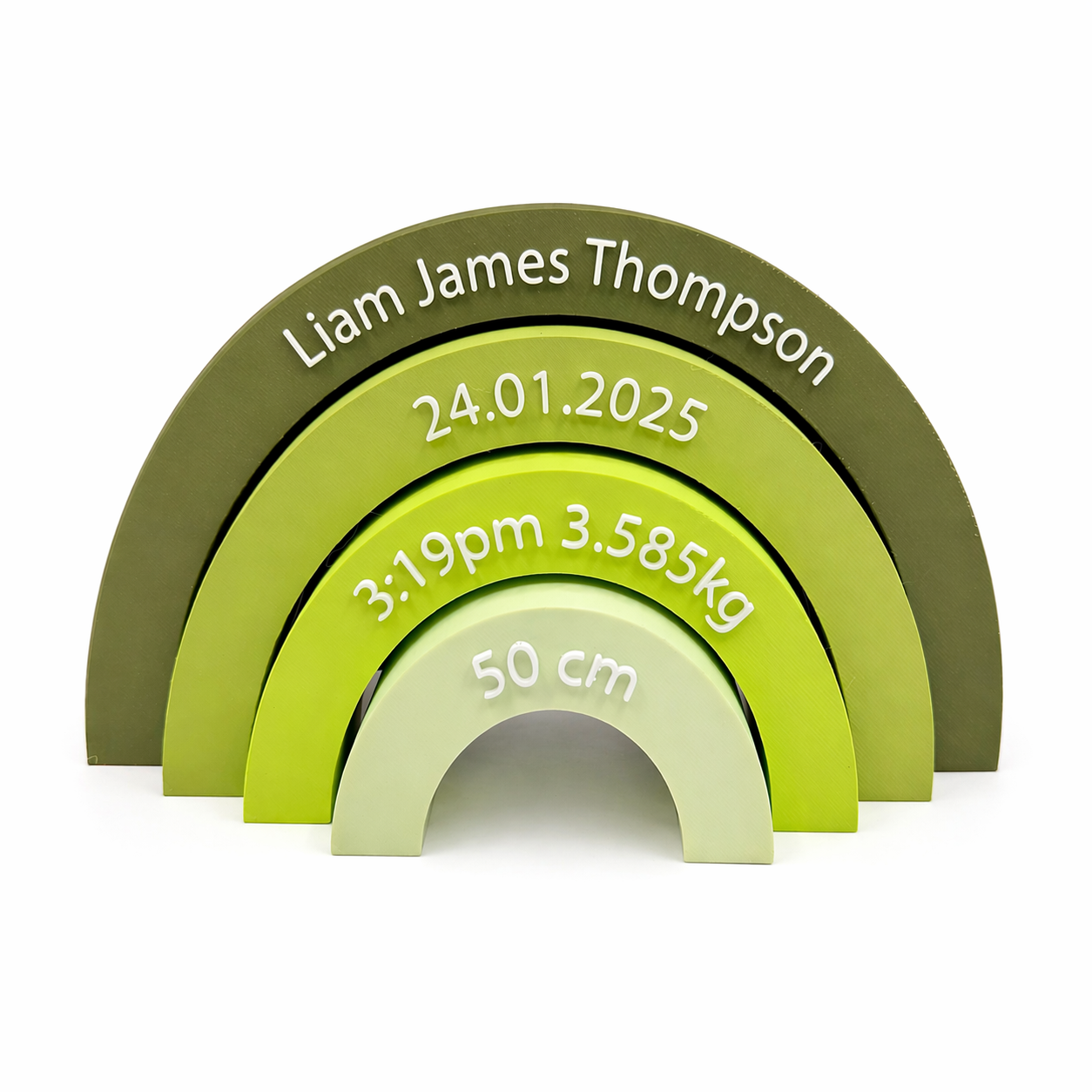 Personalised Rainbow Birth Keepsake – Custom Baby Gift