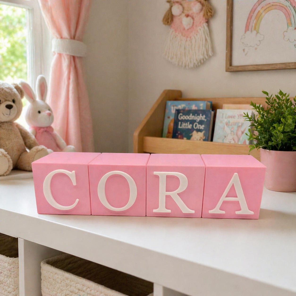 Personalised Name Blocks – Custom Baby Keepsake