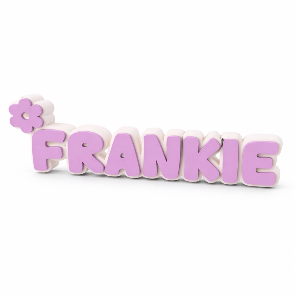 Personalised Baby Name Sign – Flower Design